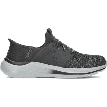 SKECHERS baskets homme 210803 newick BLACK