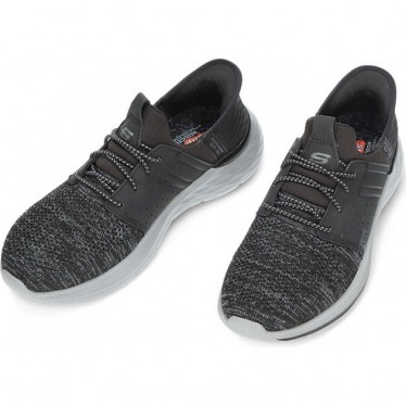 SKECHERS baskets homme 210803 newick BLACK