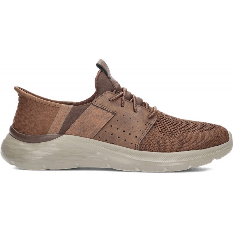 SKECHERS baskets homme 210803 newick DARK_BROWN