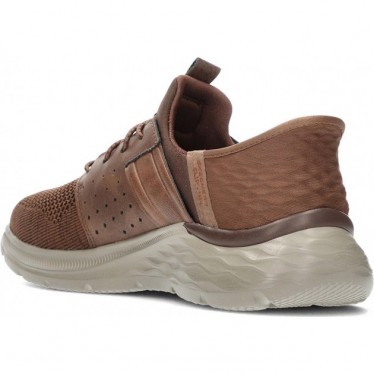 SKECHERS baskets homme 210803 newick DARK_BROWN