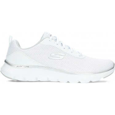 SKECHERS 150206 baskets flexibles pour femmes WHITE_SILVER