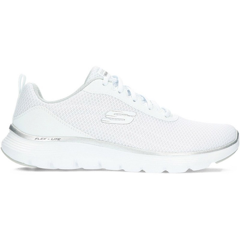 SKECHERS 150206 baskets flexibles pour femmes WHITE_SILVER