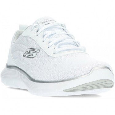 SKECHERS 150206 baskets flexibles pour femmes WHITE_SILVER