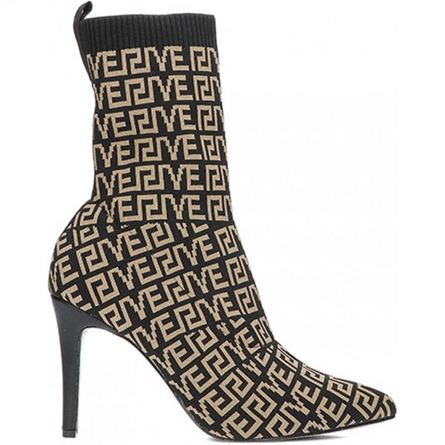 EXE SHOES bottine femme garda521 tricot BLACK_BEIGE