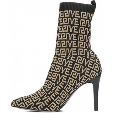 EXE SHOES bottine femme garda521 tricot BLACK_BEIGE