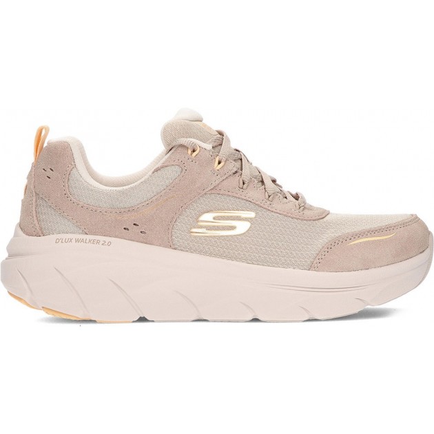 SKECHERS baskets femme marcheur 150108 TAUPE_ORANGE SKECHERS baskets femme marcheur 150108 TAUPE_ORANGE