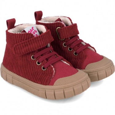 Bottines fille Garvalín 241321G Velours côtelé GRANATE