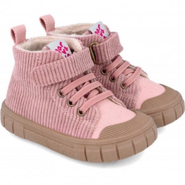 Bottines fille Garvalín 241321G Velours côtelé ROSA