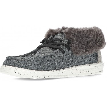 BOTTES CONFORTABLES DUDE WENDY FOLD STITCH BLACK