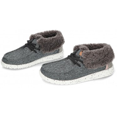 BOTTES CONFORTABLES DUDE WENDY FOLD STITCH BLACK