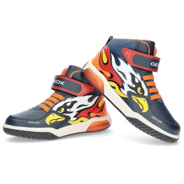 BOTTES AIGLE GEOX J369CB NAVY_ORANGE