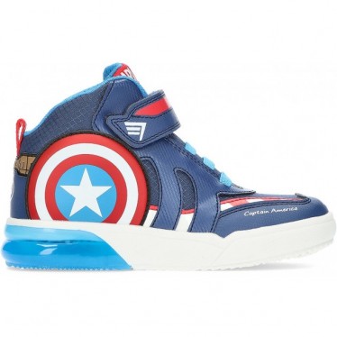 BOTTINES GEOX CAPTAIN AMERICA J369YC NAVY_RED