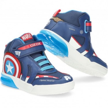 BOTTINES GEOX CAPTAIN AMERICA J369YC NAVY_RED