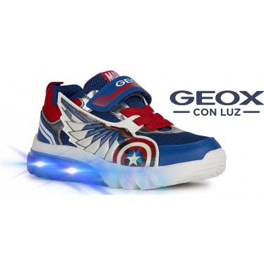 SPORTS AVEC LUMIÈRE GEOX CIBERDRON CAPT AMERICA J45LBB BLUE_RED