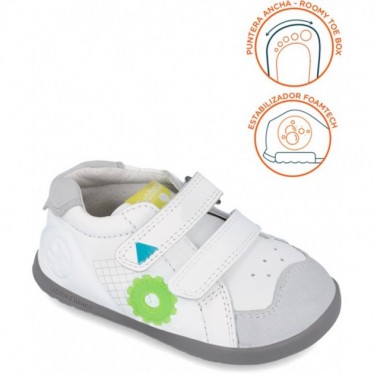 Chaussures de sport garçon Biomécanique 241161 Respectueux BLANCO