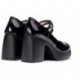 Mary Jane avec talon Wonders H-4960 Lady NEGRO