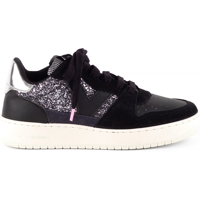 Baskets Victoria 1258261 Madrid Paillettes NEGRO