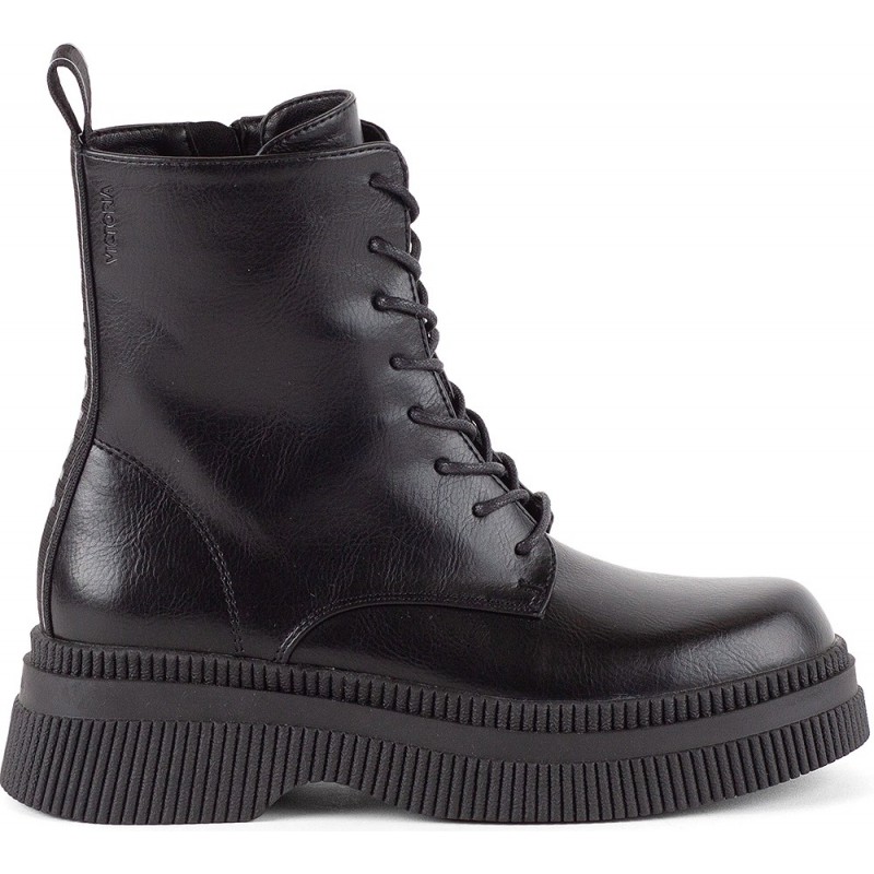 Victoria 1301103 Dublin Boots Lacets effet cuir NEGRO