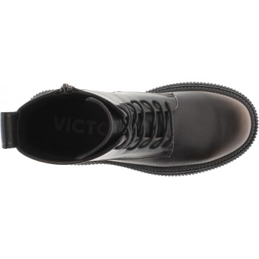 Victoria 1301103 Dublin Boots Lacets effet cuir MARRON
