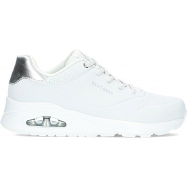 SKECHERS baskets femme 155196 chatoyantes WHITE_SILVER