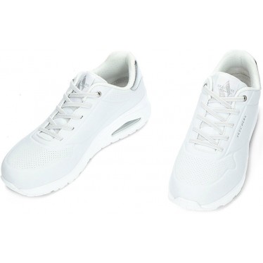 SKECHERS baskets femme 155196 chatoyantes WHITE_SILVER