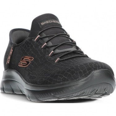 SKECHERS Baskets à enfiler pour femmes 150128 BLACK_GOLD