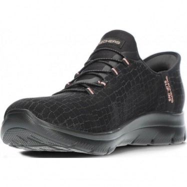 SKECHERS Baskets à enfiler pour femmes 150128 BLACK_GOLD