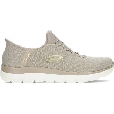 SKECHERS Baskets à enfiler pour femmes 150128 TAUPE