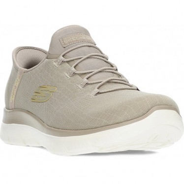SKECHERS Baskets à enfiler pour femmes 150128 TAUPE