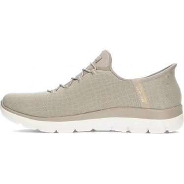 SKECHERS Baskets à enfiler pour femmes 150128 TAUPE