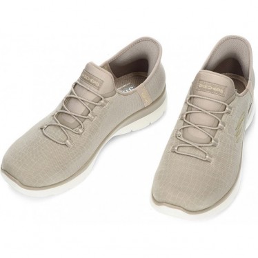 SKECHERS Baskets à enfiler pour femmes 150128 TAUPE