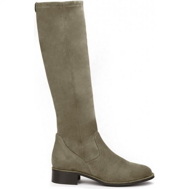 Bottes hautes pour femmes par PEDRO MIRALLES 28161 en daim extensible TAUPE Bottes hautes pour femmes par PEDRO MIRALLES 28161 en daim extensible TAUPE