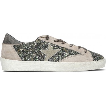 Baskets femme pailletées Cetti C-1342 GRIS