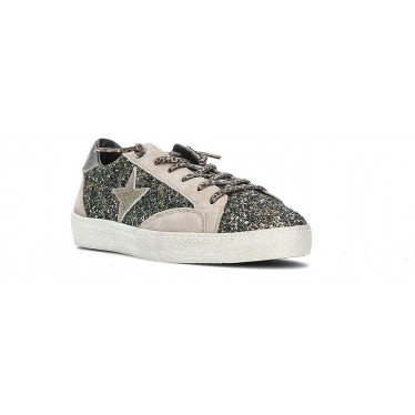 Baskets femme pailletées Cetti C-1342 GRIS