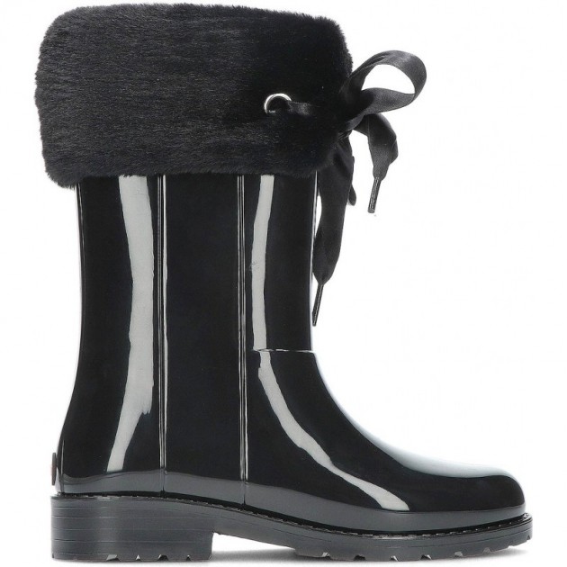 BOTTES D'EAU EN CUIR VERNI SOFT W10239 BLACK