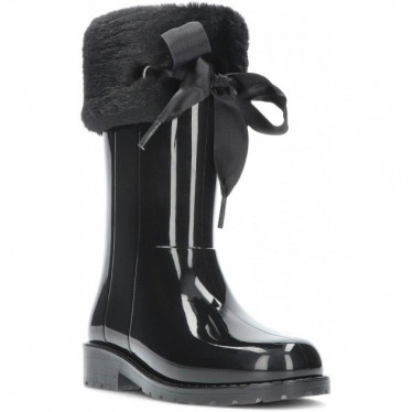BOTTES D'EAU EN CUIR VERNI SOFT W10239 BLACK