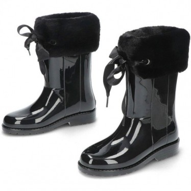 BOTTES D'EAU EN CUIR VERNI SOFT W10239 BLACK