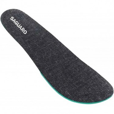 SAGUARO Semelle intérieure pieds nus en lin XZI008 BLACK