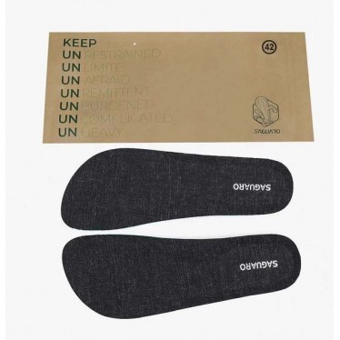 SAGUARO Semelle intérieure pieds nus en lin XZI008 BLACK
