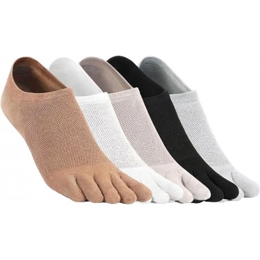 SAGUARO Chaussettes à orteils, paquet de 5 MULTICOLOR