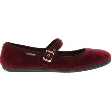 Ballerine VICTORIA Oda Mercedes Velours 104913 BURDEOS