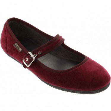 Ballerine VICTORIA Oda Mercedes Velours 104913 BURDEOS