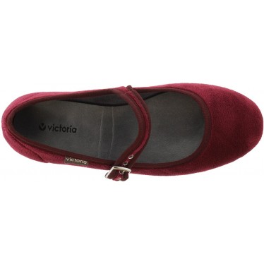 Ballerine VICTORIA Oda Mercedes Velours 104913 BURDEOS