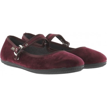 Ballerine VICTORIA Oda Mercedes Velours 104913 BURDEOS