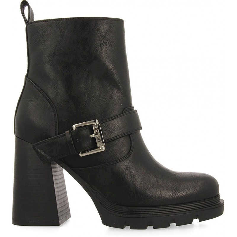 Bottines style motard à talon GIOSEPPO SIOFOK 73400 NEGRO
