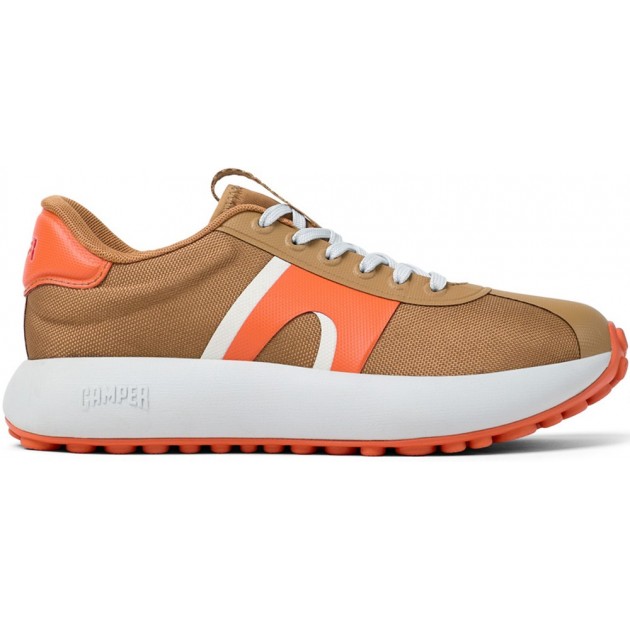Camper K201614 Ballons de sport pour femme Athènes TAUPE_ORANGE_010 Camper K201614 Ballons de sport pour femme Athènes TAUPE_ORANGE_010