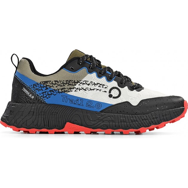 Chaussures homme Fluchos ATOM AT158 Trail Running Terra 2.0 DARK_WHITE