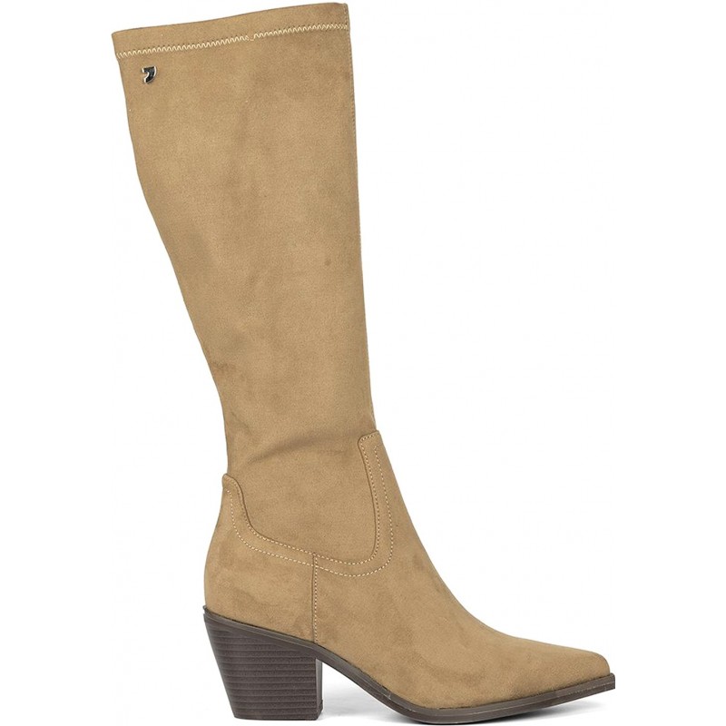 Bottines hautes en velours GIOSEPPO GALANTA 73210 TAUPE
