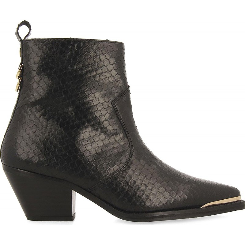 GIOSEPPO SMYRNA bottines en cuir style cowboy 73230 NEGRO