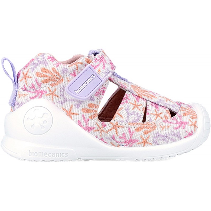 SANDALE EN TOILE IMPRIMÉE BIOMÉCANIQUE 242181-A BLANCO